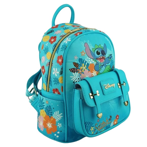 Disney x WondaPop Lilo & Stitch Hula Dance 11”  Vegan Leather Mini Backpack main image 4